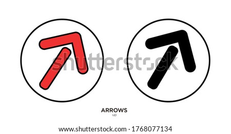 Up arrow vector illustration lineal color and filled design