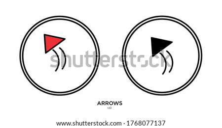 Up arrow vector illustration lineal color and filled design