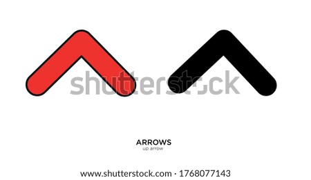 Up arrow vector illustration lineal color and filled design