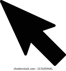 ilustración del vector de flecha en un fondo transparente. Símbolos de calidad superior. Iconos vectoriales de glifos para diseño de conceptos y gráficos. 
