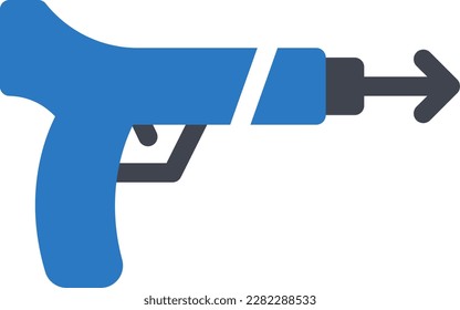 ilustración del vector de flecha en un fondo transparente. Símbolos de calidad superior. Iconos vectoriales de glifos para diseño de conceptos y gráficos. 
