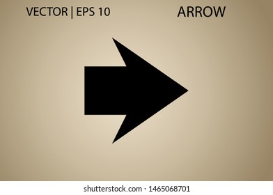 Arrow vector isolated icon. Design button for infographic, banner, website, mobile app, map. Flat illustration background element