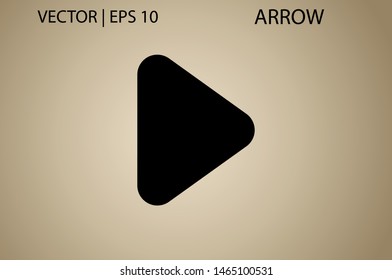 Arrow vector isolated icon. Design button for infographic, banner, website, mobile app, map. Flat illustration background element
