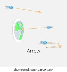 Arrow vector isolated on white background