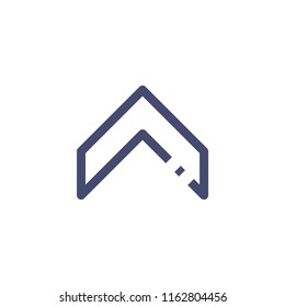 Up Arrow Vector Line Icon Pixel Perfect. Editable 2 Pixel Stroke Weight. Direction Icon for Website Mobile App Presentation