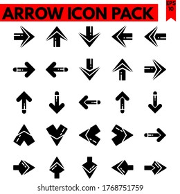 Conjunto de iconos de línea vectorial de flecha