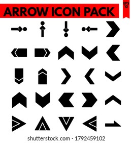 conjunto de iconos de línea vectorial de flecha