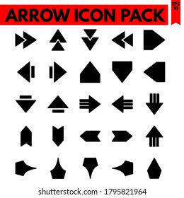 conjunto de iconos de línea vectorial de flecha