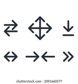 Arrow vector line for web, presentation, logo, Icon Symbol.