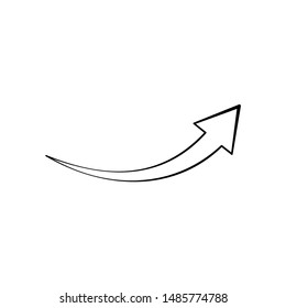 Arrow. Vector linear icon on a white background.