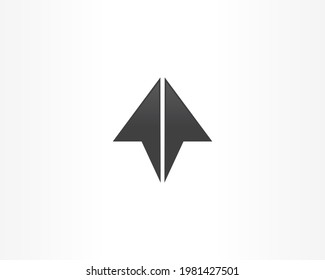 Arrow up vector logo design concept