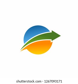 arrow vector logo symbol. Vector illustration. 