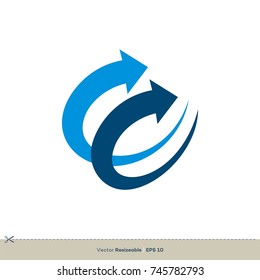Arrow Vector Logo Template vector design Illustration Design. Vector EPS 10.