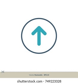 Arrow Up Vector Logo, Upload Icon Template Illustration Design. Vector EPS 10.