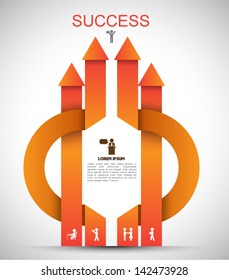 Arrow vector origami. Can use for business concept / brochure object