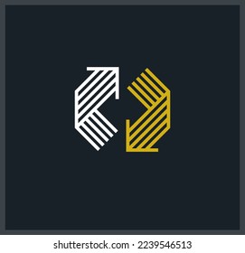 Bogenvektor-Original-Logo einzeln, Piktogramm Symbol für Doppelpfeile dynamisches Zeichen, lineares Icon Konzept.