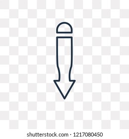 Arrow vector outline icon isolated on transparent background, high quality linear Arrow transparency concept can be used web and mobile