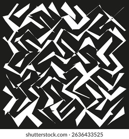 Arrow vector pattern. Black direction shape. Abstract motion icon. Geometric navigation figure.