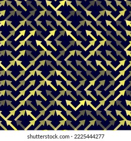 Arrow Vector seamless pattern. Geometric striped ornament. Monochrome linear background