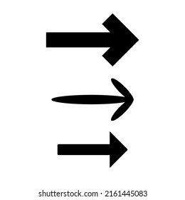 Arrow vector set black color