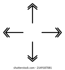 Arrow vector set. Arrow icon collection. Set of arrows vector for web design. Arrow flat style isolated on white background left right arrow
