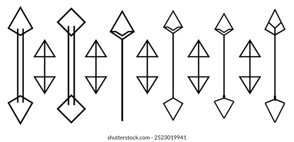 Arrow vector. Arrow vector set . arrow vector illustration . design . arrows vector set