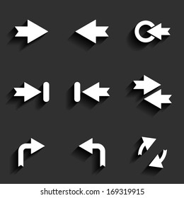 Arrow vector sign icon set