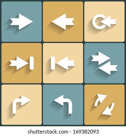 Arrow vector sign icon set