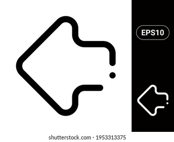 Arrow Vector stylish line icon for UI an UX