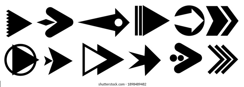 arrow vector with various shapes