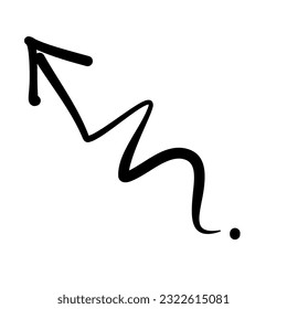 Arrow vectors drawn by hands