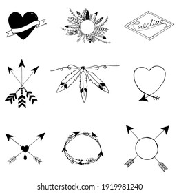 Arrow vectors  symbols  doodles for interface arrows vector