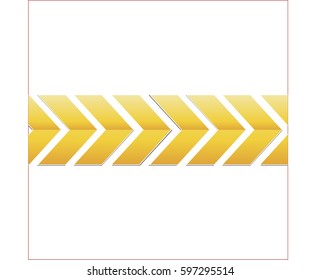 Arrow video Design. Striped direction. vector illustration. Gold color