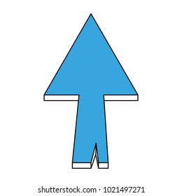 Arrow up videogame sign