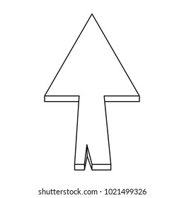 Arrow up videogame sign