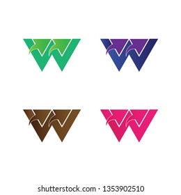 Arrow W Letter  Logo, editable and printable perfect for use in a wide range of new media templates: Web Marketing Agency, Social Media Services Showcase, Online Marketing Apps, and Web.