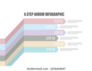 arrow wall infographic Minimal design Vector. simple concept with shapes and colors.