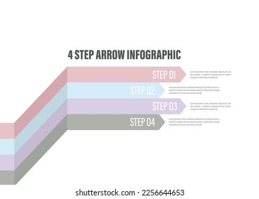 arrow wall infographic Minimal design Vector. simple concept with shapes and colors.