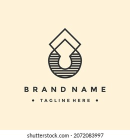 Arrow Water logo design vector template