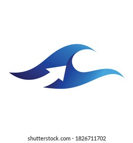 Pfeil mit Wellenvektorgrafik, Pfeil