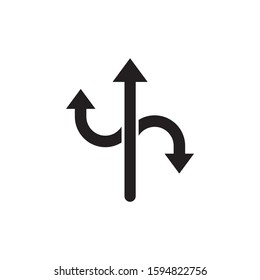 Arrow way path icon logo design inspiration vector template