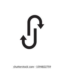 Arrow way path icon logo design inspiration vector template