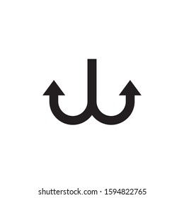 Arrow way path icon logo design inspiration vector template