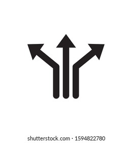 Arrow way path icon logo design inspiration vector template