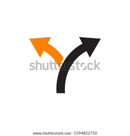 Arrow way path icon logo design inspiration vector template