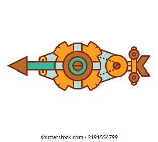 arrow weapon on white background vector illustration