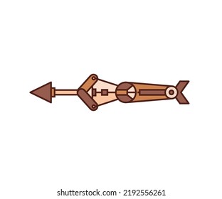arma de flecha en ilustración de vector de fondo blanco