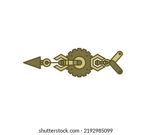 arma de flecha en ilustración de vector de fondo blanco