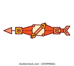 arrow weapon on white background vector illustration