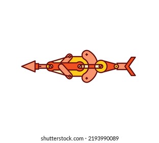 arrow weapon on white background vector illustration